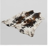 Genuine Tricolor Dark Brown & Black Speckled Cowhide Rug | Natural Salt and Pepper Spotted Cowskin Area Rug | Rustic Leather Carpet for Living Room