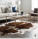 Authentic Brown and White Speckled Cowhide Rug -  Real Leather Area Rug