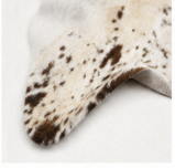 Genuine Chestnut Brown Speckled Cowhide Rug | Salt and Pepper Brown Cowskin Area Rug | Natural Tricolor Leather Carpet for Living Room