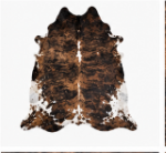 Brindle Cowhide Rug Natural Cow Skin Area Rug Brown Black White Cowhide Rug Genuine Hair On Hide Western Farmhouse Decor  Description