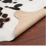 Genuine Dark Brown & White Spotted Cowhide Rug | Natural Brown Holstein Cowskin Area Rug | Rustic Modern Farmhouse Decor Carpet