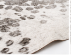 White & Silver Speckled Cowhide Rug – Genuine Hair On Hide Rug, Natural Cow Skin Area Rug, Modern Farmhouse Decor