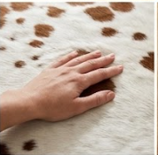 Brown and White Speckled Cowhide Rug - Genuine Leather Area Rug