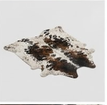 Genuine Tricolor Dark Brown & Black Speckled Cowhide Rug | Natural Salt and Pepper Spotted Cowskin Area Rug | Rustic Leather Carpet for Living Room