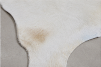 Off-White Cowhide Rug - Genuine Ivory & Cream Leather Area Rug