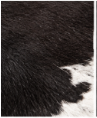 Authentic Black and White Salt & Pepper Cowhide Area Rug – Genuine Speckled Leather Accent Mat