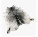 Grey Salt and Pepper Cowhide Rug - Genuine Monochrome Leather Area Rug