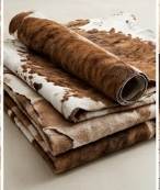 Authentic Chestnut Brown & White Spine Cowhide Area Rug – Genuine Natural Leather Accent Mat