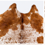 Brown & White Speckled Cowhide Rug | Genuine Natural Cow Skin Rug | Western Farmhouse Area Rug | Real Leather Hide Carpet