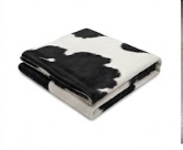 Genuine Black and White Cowhide Rug | Natural Spotted Cow Skin Area Rug | Classic Holstein Pattern Leather Carpet for Living Room