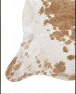Genuine Champagne Beige & White Cowhide Rug | Natural Light Tan Spotted Cowskin Area Rug | Soft Cream Leather Carpet for Living Room