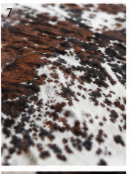Tricolor Cowhide Rug - Genuine Leather Brown, Black & White Area Rug