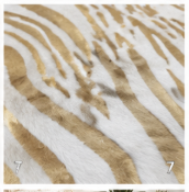 Authentic Gold Stenciled Cowhide Rug - Metallic Printed Leather Area Rug