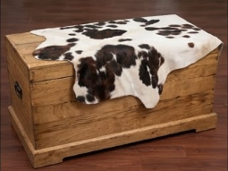 Genuine Dark Brown & White Spotted Cowhide Rug | Natural Brown Holstein Cowskin Area Rug | Rustic Modern Farmhouse Decor Carpet