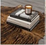 Natural Brindle Brown and Black Cowhide Rug, Genuine Hair-on-Hide Area Mat