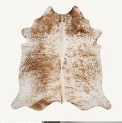 Authentic Golden Tan & White Salt Speckled Cowhide Area Rug – Genuine Natural Leather Accent Mat
