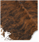 Brown Brindle Cowhide Rug - Genuine Dark Chestnut Leather Area Rug
