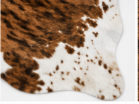 Brown Brindle Cowhide Rug – Natural Cow Skin Area Rug, Rustic Farmhouse Decor, Genuine Leather Hide Rug, Western Living Room Accent