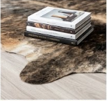 Genuine Brown Brindle Cowhide Rug | Natural Honey & Dark Striped Cow Hide Leather Area Rug | Exotic Western Living Room Floor Decor