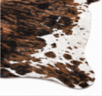 Brindle Cowhide Rug Natural Cow Skin Area Rug Brown Black White Cowhide Rug Genuine Hair On Hide Western Farmhouse Decor  Description