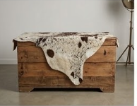 Genuine Salt & Pepper Cowhide Rug | Dark Brown & Off-White Speckled Cowskin Area Rug | Rustic Modern Western Leather Carpet
