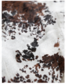 Tricolor Cowhide Rug - Genuine Leather Brown, Black & White Area Rug
