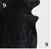 Genuine Solid Black Cowhide Rug | Natural All-Black Leather Area Rug | Modern Minimalist Cow Skin Floor Carpet for Living Room