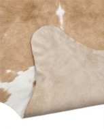 Genuine Champagne Beige & White Cowhide Rug | Natural Light Tan Spotted Cowskin Area Rug | Soft Cream Leather Carpet for Living Room