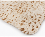 Authentic Light Beige & Cream Salt Pepper Cowhide Area Rug – Genuine Natural Leather Accent Mat