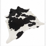 Classic Black and White Cowhide Rug - Genuine Natural Leather Area Rug
