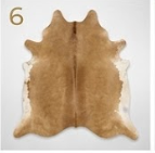 Light Beige & White Cowhide Rug - Genuine Soft Palomino Leather Area Rug
