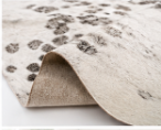 White & Silver Speckled Cowhide Rug – Genuine Hair On Hide Rug, Natural Cow Skin Area Rug, Modern Farmhouse Decor