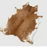 Authentic Cognac Brown & White Cowhide Area Rug – Genuine Natural Leather Accent Mat