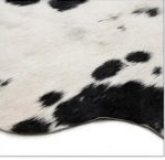 Genuine Black and White Cowhide Rug | Natural Spotted Holstein Pattern Cowskin Area Rug | Modern Leather Carpet for Living Room