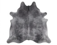 Natural Dark Grey Cowhide Rug - Luxury Genuine Leather Area Rug