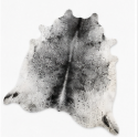 Grey Salt and Pepper Cowhide Rug - Genuine Monochrome Leather Area Rug