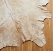 Brown and White Speckled Cowhide Rug - Genuine Leather Area Rug