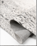 Authentic Light Grey & White Salt Pepper Cowhide Area Rug – Genuine Natural Leather Accent Mat