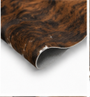 Brown Brindle Cowhide Rug - Genuine Dark Chestnut Leather Area Rug