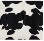 Genuine Black and White Cowhide Rug | Natural Spotted Cow Skin Area Rug | Classic Holstein Pattern Leather Carpet for Living Room