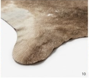 Genuine Grey Brindle Cowhide Rug | Natural Grey and White Cowskin Area Rug | Modern Taupe Brown Leather Carpet for Living Room
