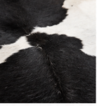 Authentic Classic Black and White Spotted Cowhide Area Rug – Genuine Holstein Leather Accent Mat