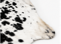 Authentic Black and White Speckled Cowhide Rug -  Leather Area Rug
