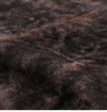 Authentic Dark Brown Stenciled Cowhide Rug -  Printed Leather Area Rug