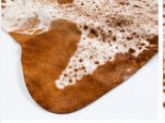 Brown & White Speckled Cowhide Rug | Genuine Natural Cow Skin Rug | Western Farmhouse Area Rug | Real Leather Hide Carpet