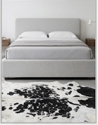 Genuine Black & White Peppered Cowhide Rug | Black Saddle Speckled Area Rug | Natural Salt and Pepper Cowskin Floor Carpet