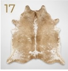 Light Beige & White Cowhide Rug - Genuine Soft Palomino Leather Area Rug