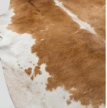 Genuine Honey Cognac & Off-White Cowhide Rug | Natural Caramel Brown Leather Area Rug | Warm Southwestern Western Cowskin Carpet for Living Room