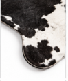 Authentic Black and White Salt & Pepper Cowhide Area Rug – Genuine Speckled Leather Accent Mat