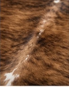 Authentic Chestnut Brown & White Spine Cowhide Area Rug – Genuine Natural Leather Accent Mat